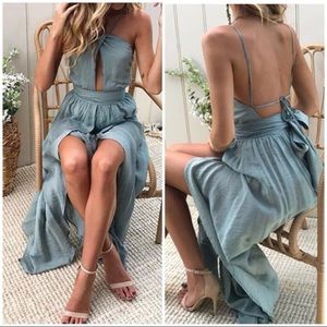 Blue/Gray Maxi Summer Dress size S